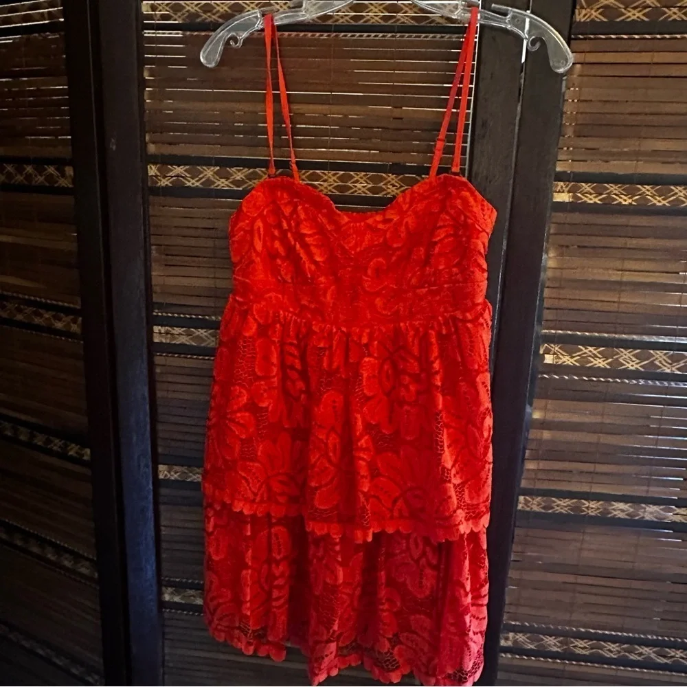 NWT Maeve Red Mini Dress Anthropologie